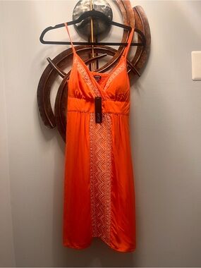 Apricot Orange Spaghetti-Strap Sundress XS